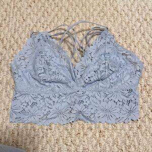 Victoria's Secret Pink Lace Bralette in Soft Blue